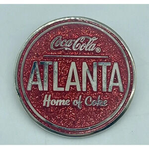 Coca-Cola Atlanta Home of Coke Pin Red Sparkle Circle Pin Trading 2011